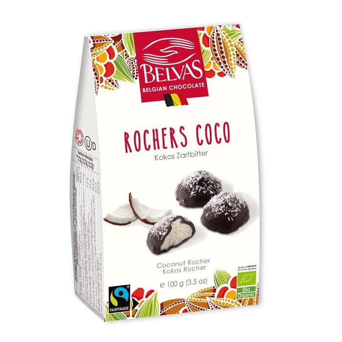 Kokos rocher met pure chocolade 72% (V50.10.10.60)