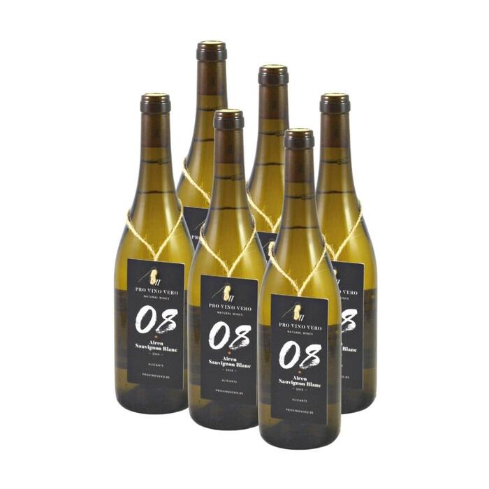 Witte wijn label 08 - 6x (D50.45.10.40)