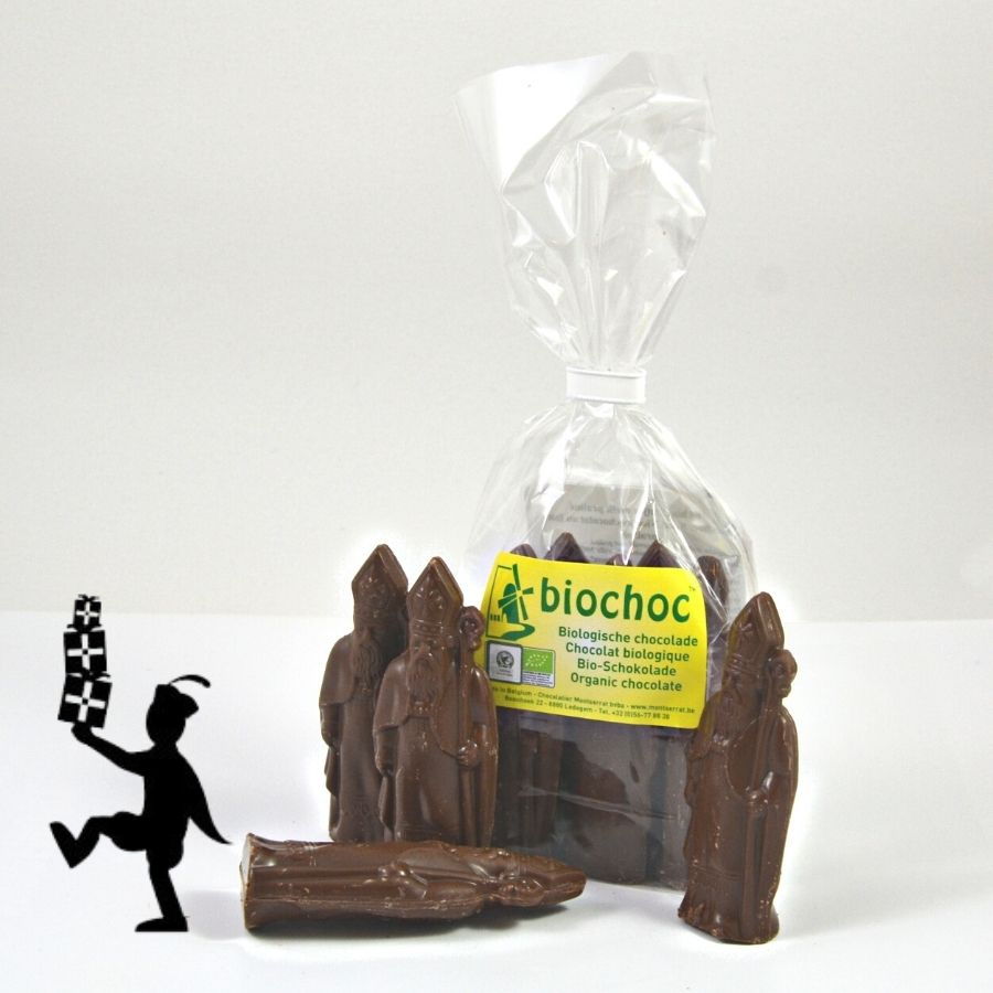 Melkchocolade sintjes met praliné - Bio-choc (V50.09.10.30)